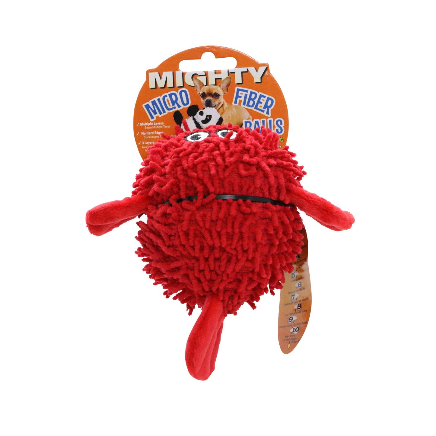 Mighty Jr Microfiber Ball Blowfish, Durable, Squeaky Dog Toy
