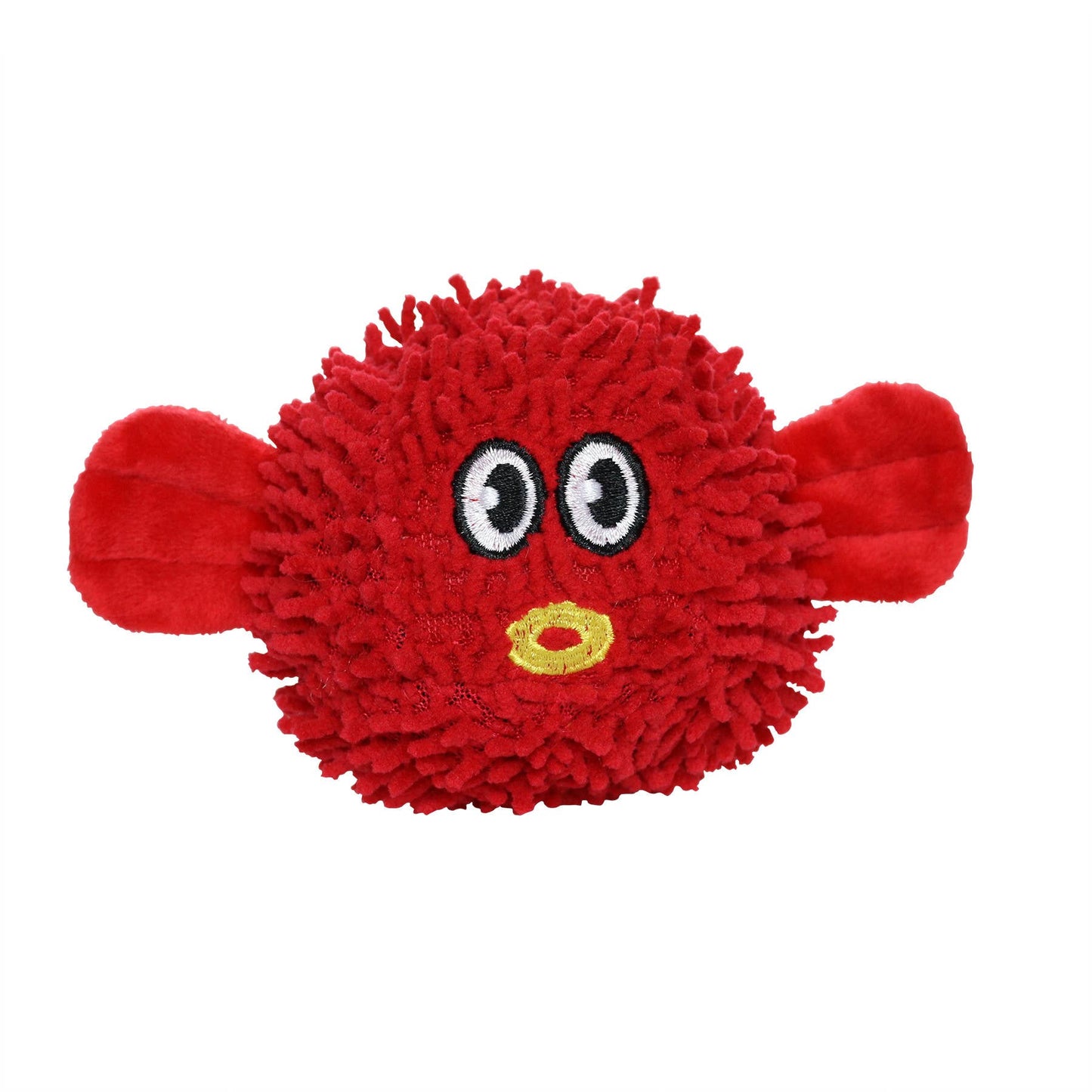 Mighty Jr Microfiber Ball Blowfish, Durable, Squeaky Dog Toy