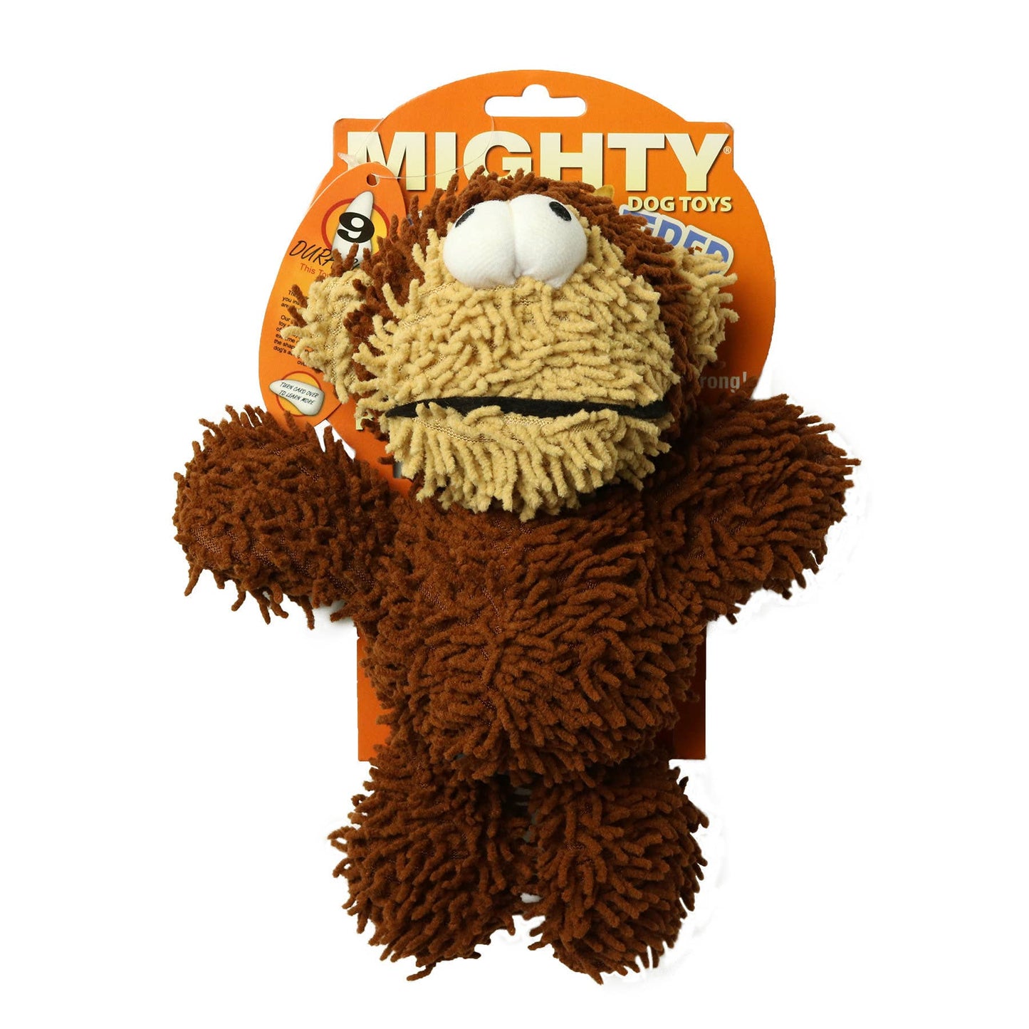 Mighty Microfiber Ball Med Monkey, Durable, Squeaky Dog Toy