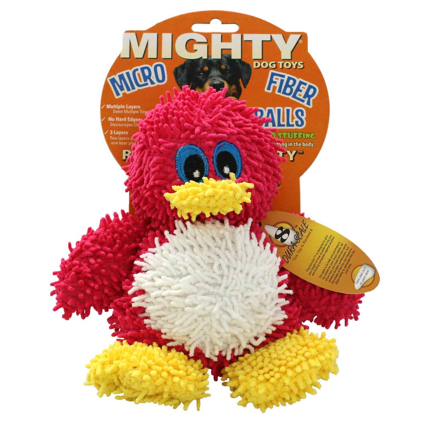 Mighty Microfiber Ball Med Penguin, Durable, Squeaky Dog Toy