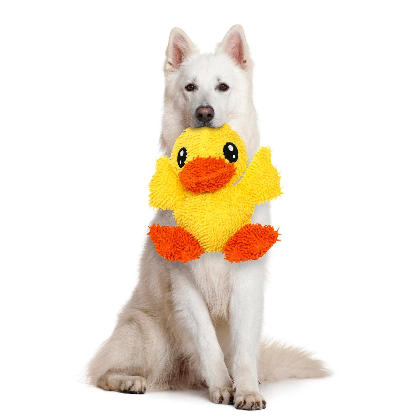 Mighty Microfiber Ball Duck, Durable, Squeaky Dog Toy
