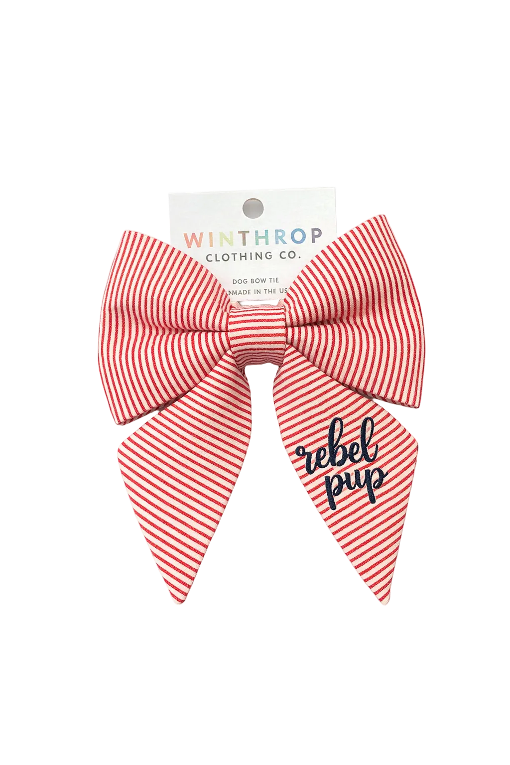 Rebel Pup Stripe Bow