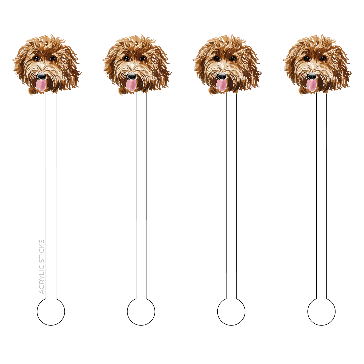 G. DOODLE PROFILE ACRYLIC STIR STICKS