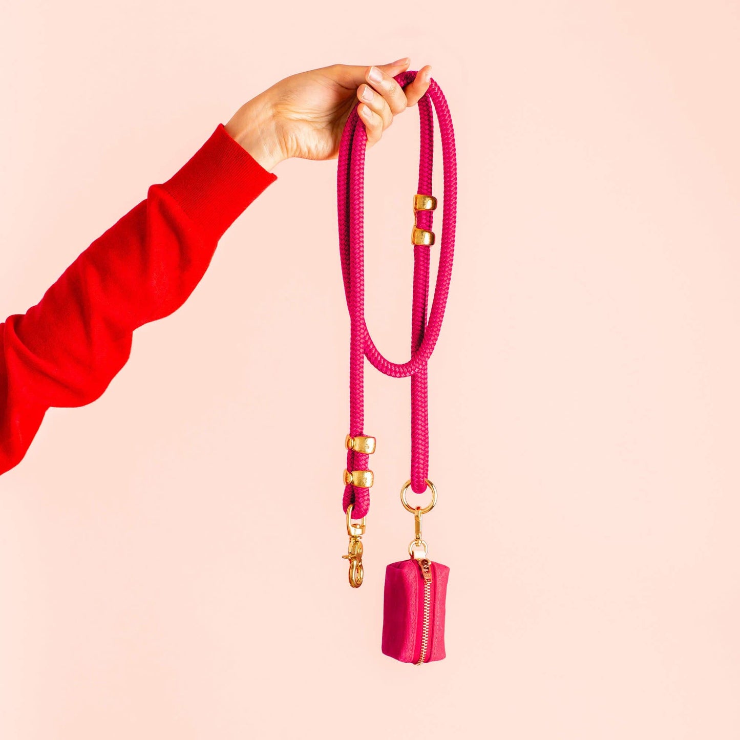 Hot Pink Valentine's Day Marine Rope Dog Leash