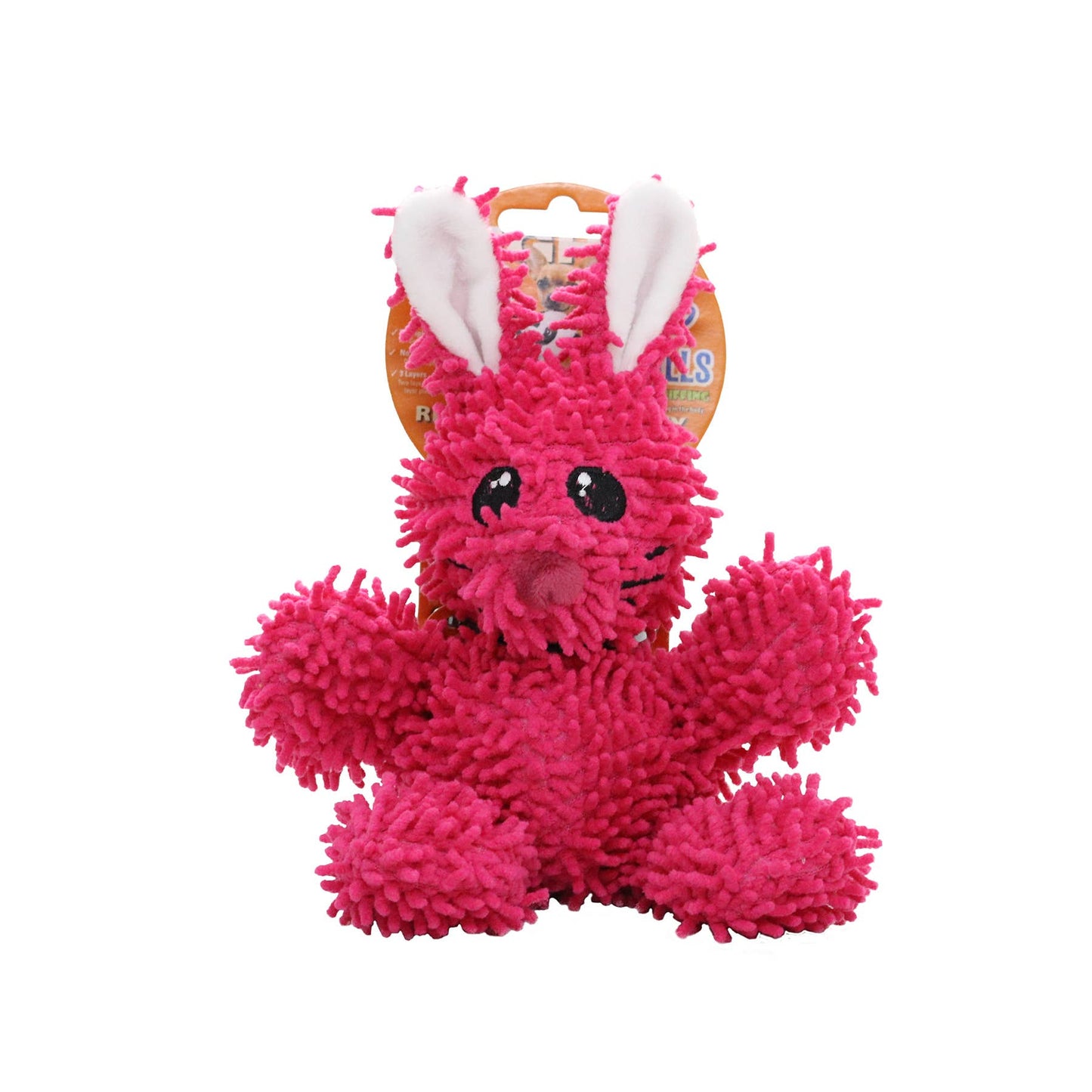 Mighty Jr Microfiber Ball Rabbit, Durable, Squeaky Dog Toy
