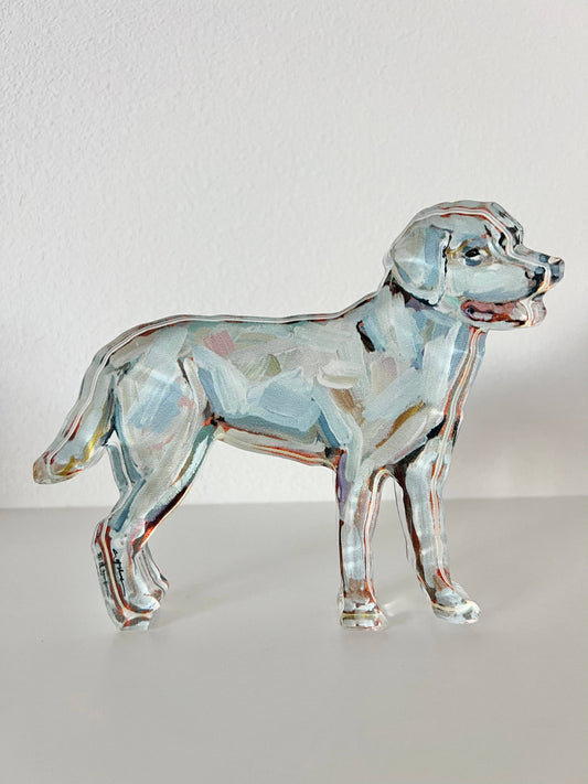 "White lab" acrylic shelfie