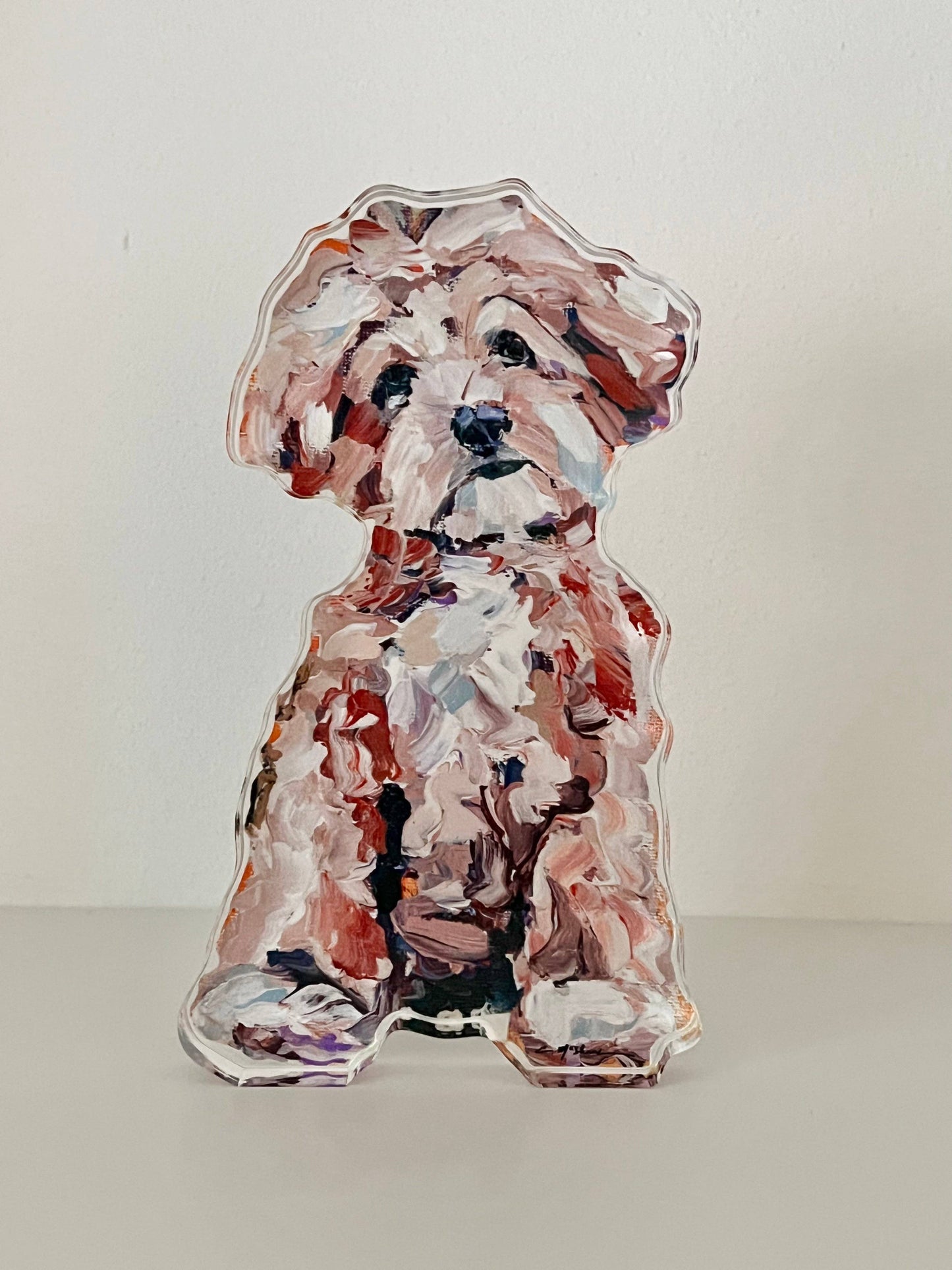 "Maltipoo Apricot" acrylic shelfie