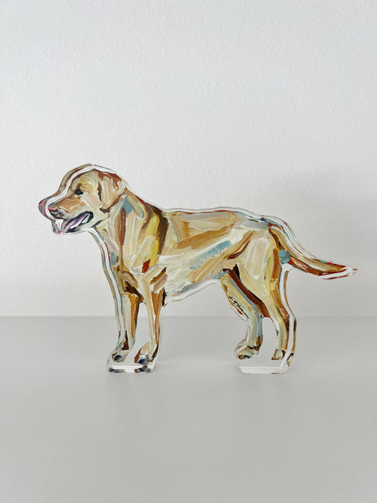"Yellow Lab" acrylic shelfie