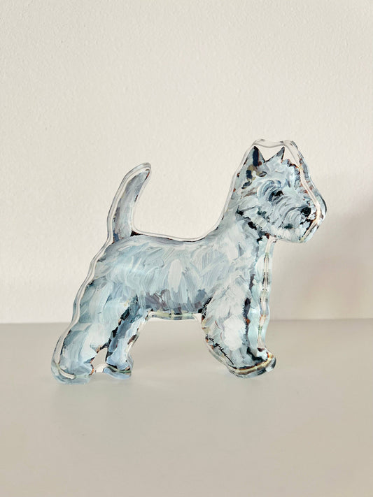 "Westie" acrylic shelfie
