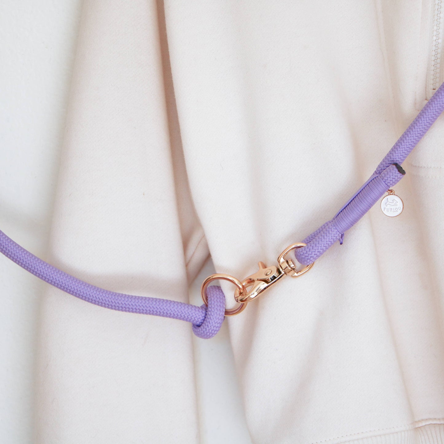 'Lavender' - Hands Free Dog Braided Rope Leash