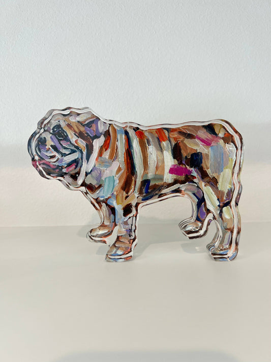 "Bulldog" acrylic shelfie