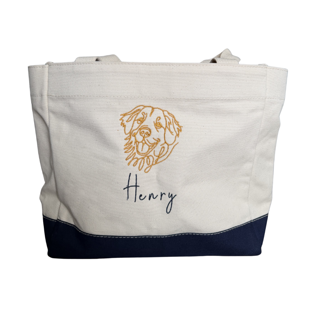 Custom Pup Portrait Tote