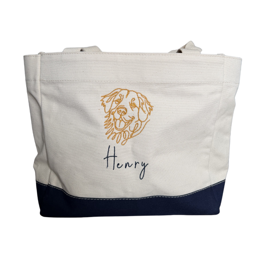 Custom Pup Portrait Tote