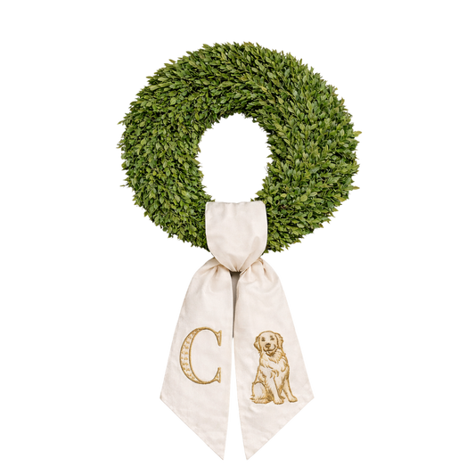Heirloom Pup Wreath Sash