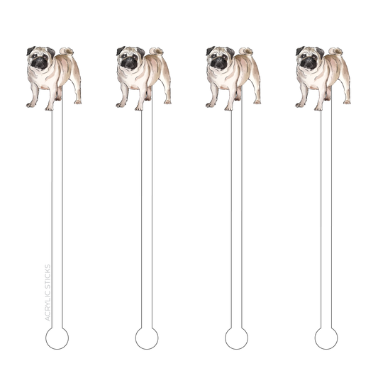 MR. PUG ACRYLIC STIR STICKS