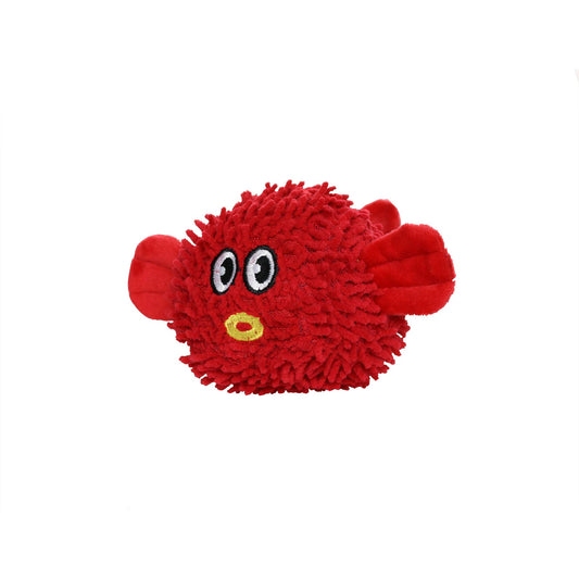 Mighty Jr Microfiber Ball Blowfish, Durable, Squeaky Dog Toy