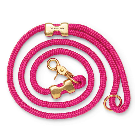 Hot Pink Valentine's Day Marine Rope Dog Leash